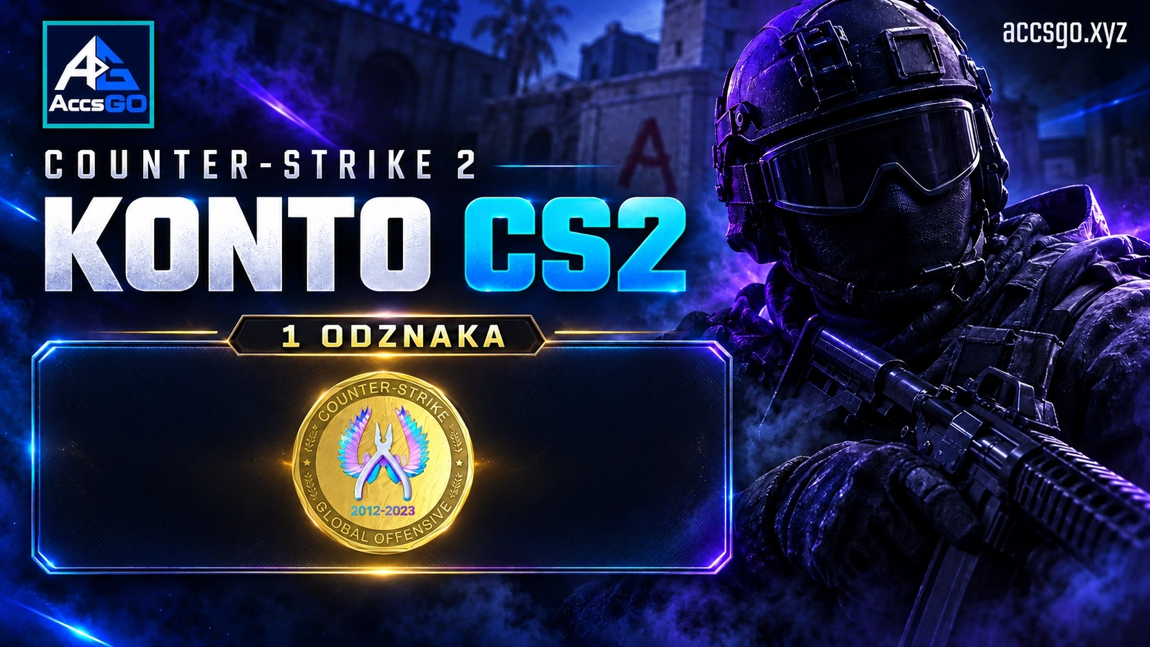 Konto CS2 Prime – Global Offensive Badge