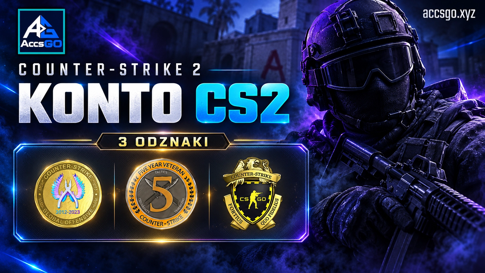 CS2 | Prime | 3 Odznaki
