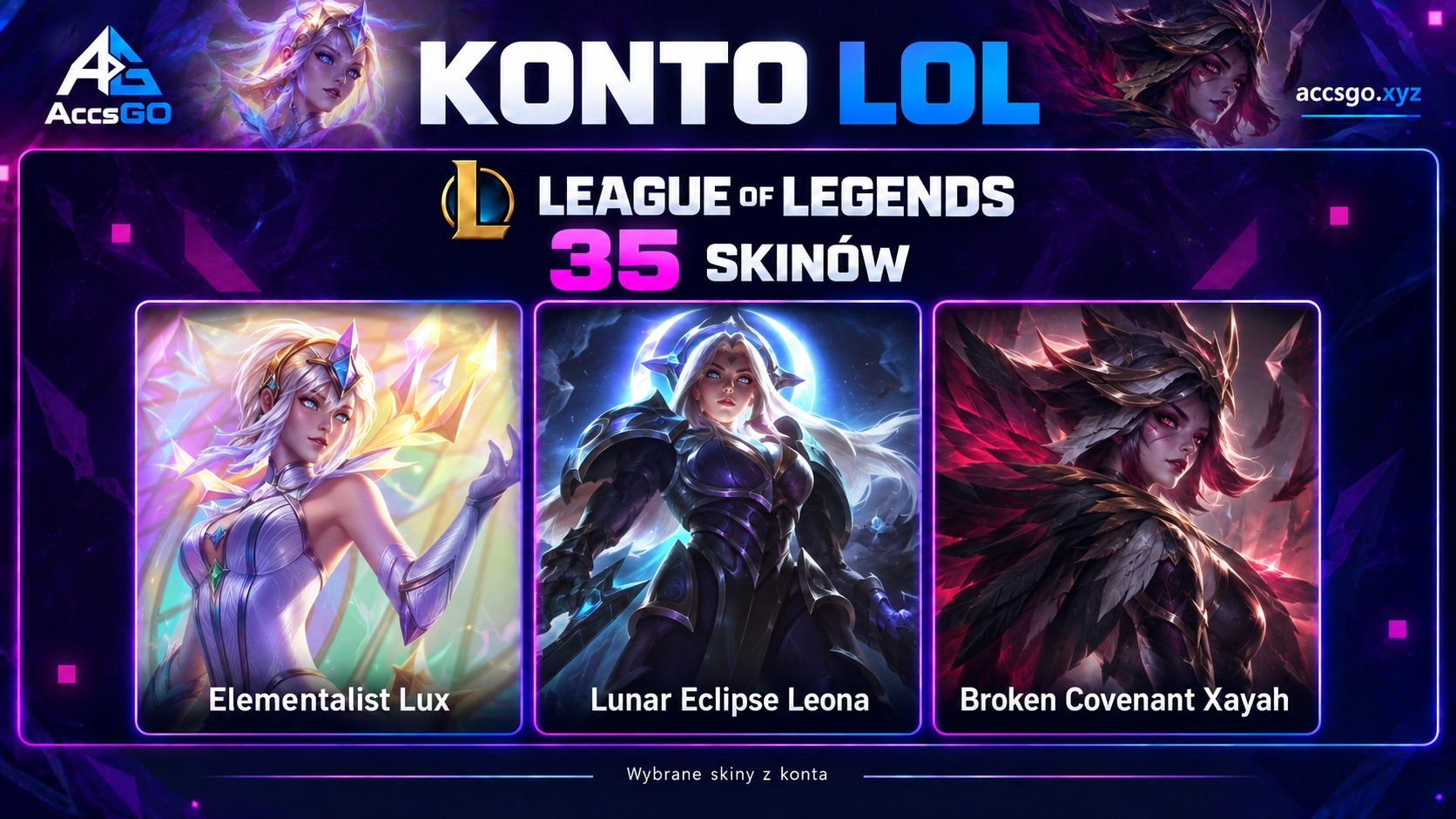 LoL EUW | 35 Skinów | Elementalist Lux